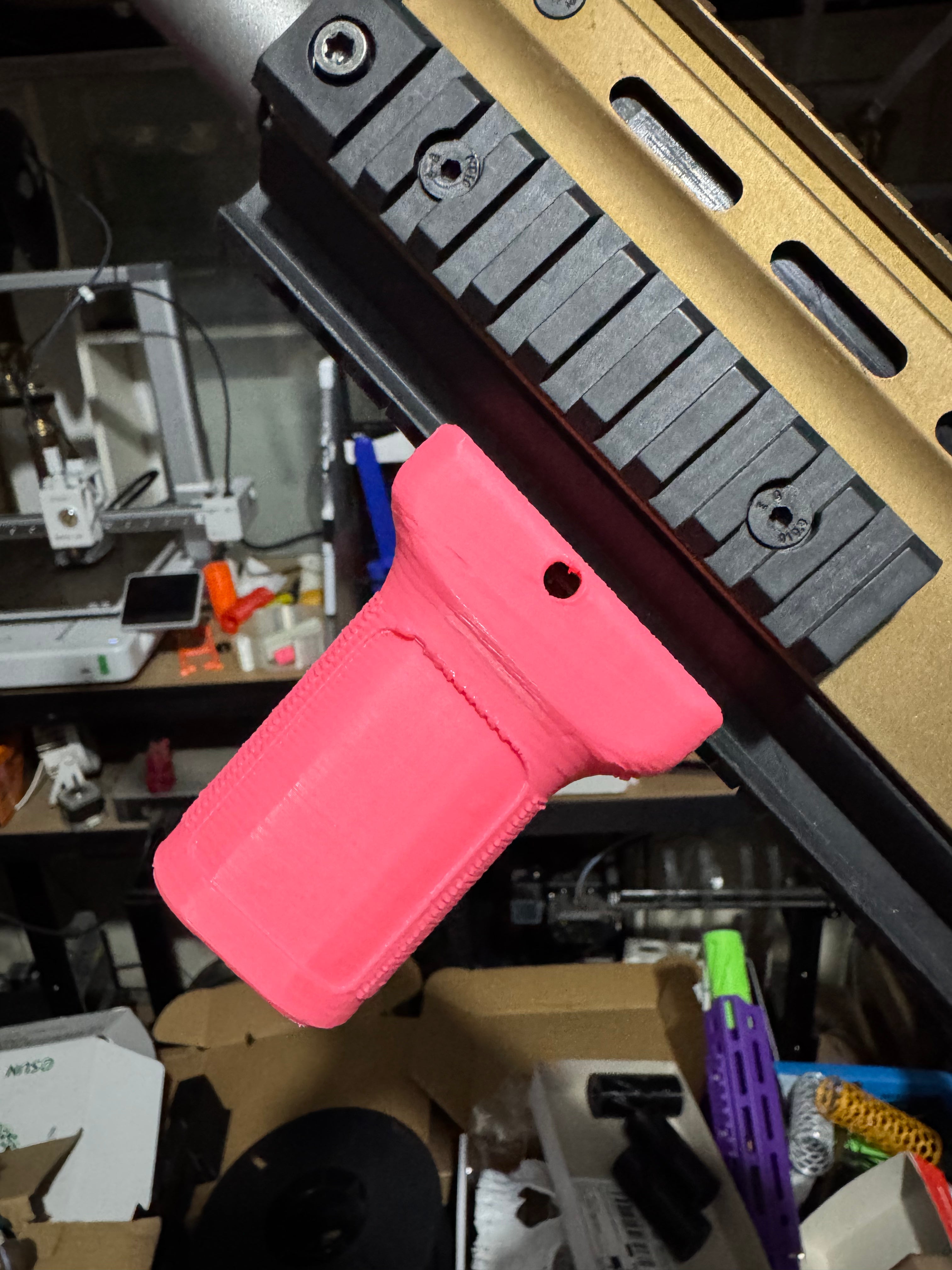 Simple Picatinny rail forward TOY grip