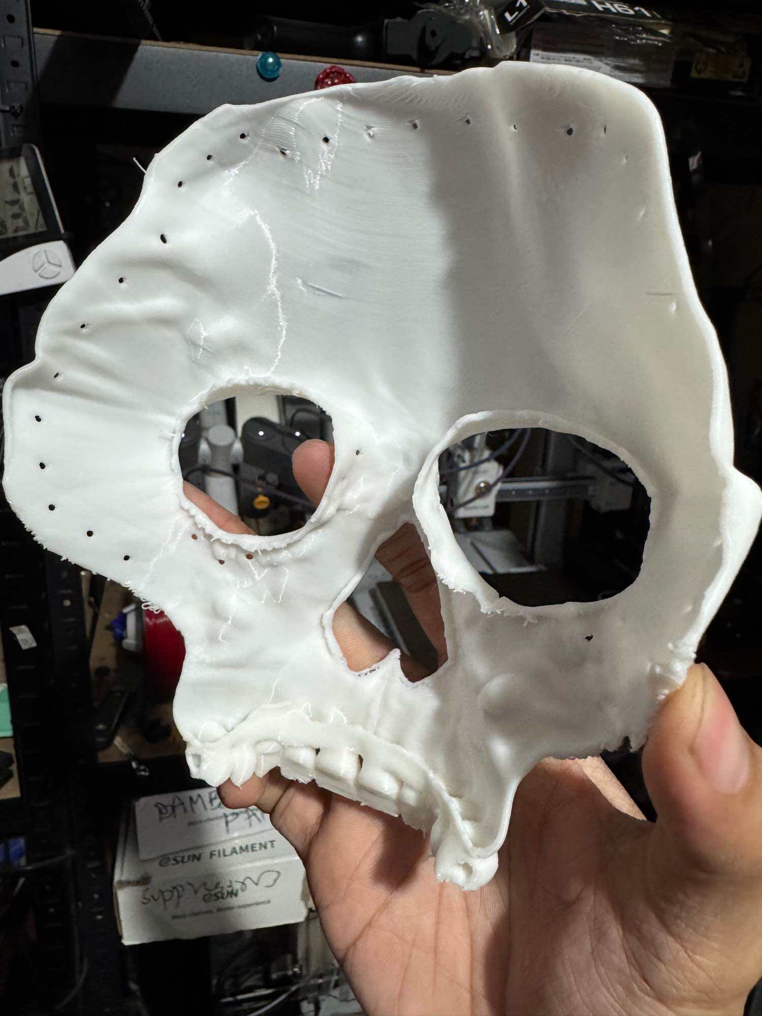 3d printed ghost COD skull mask