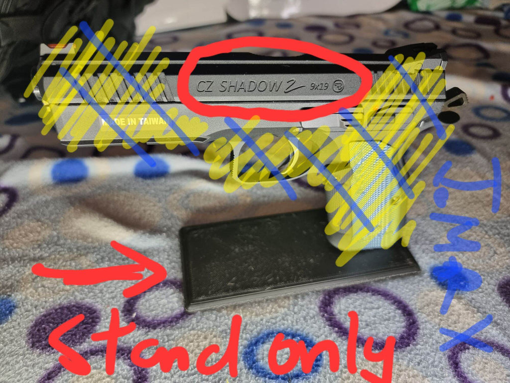 3d printed simple CZ Shadow 2 Stand for SoftAir