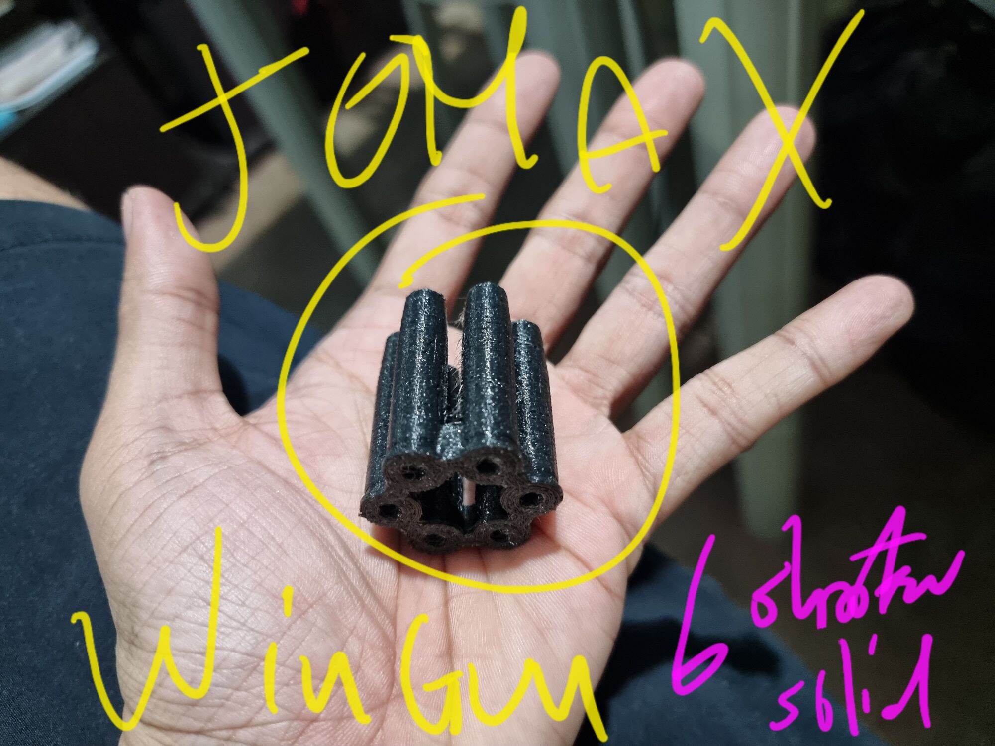 3d printed Wingun revolver shells for SoftAir