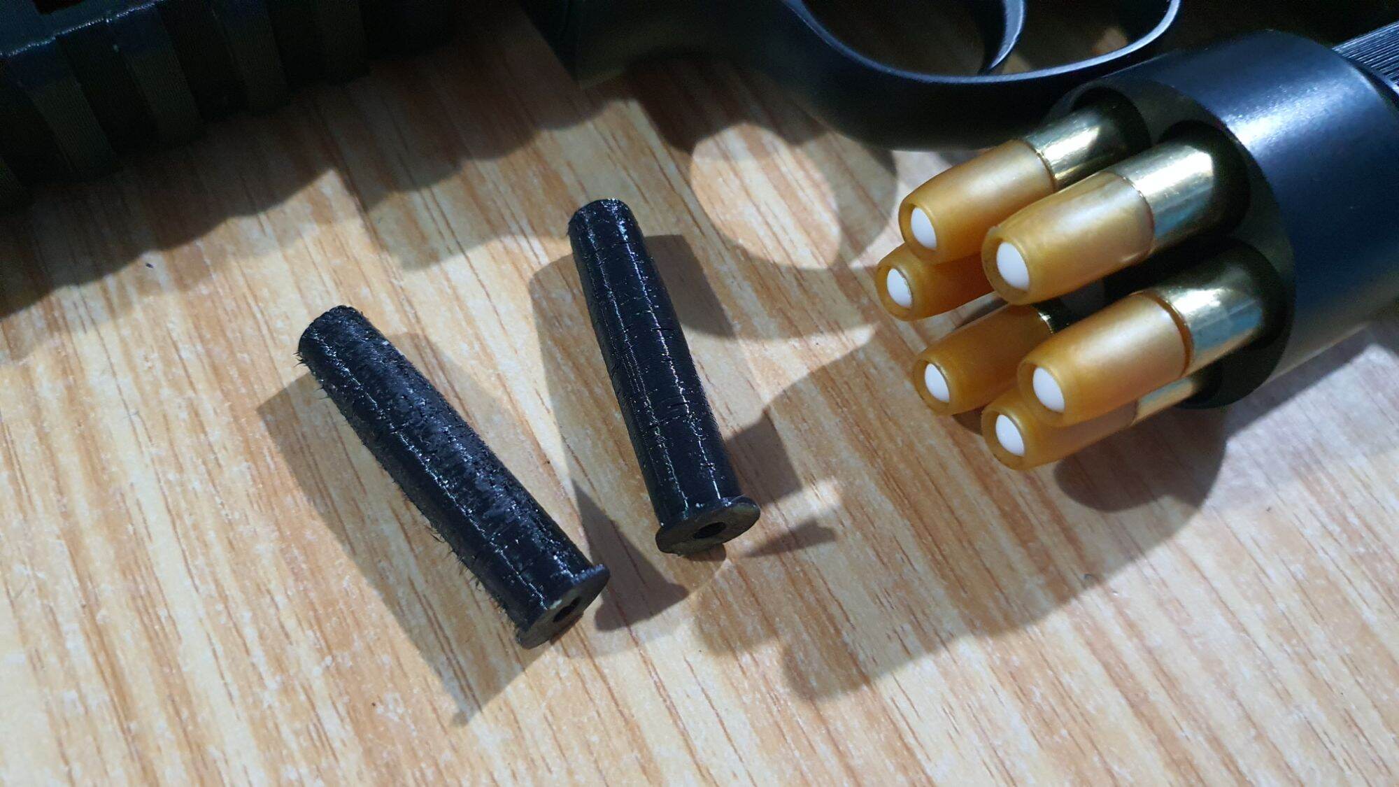 3d printed Wingun revolver shells for SoftAir