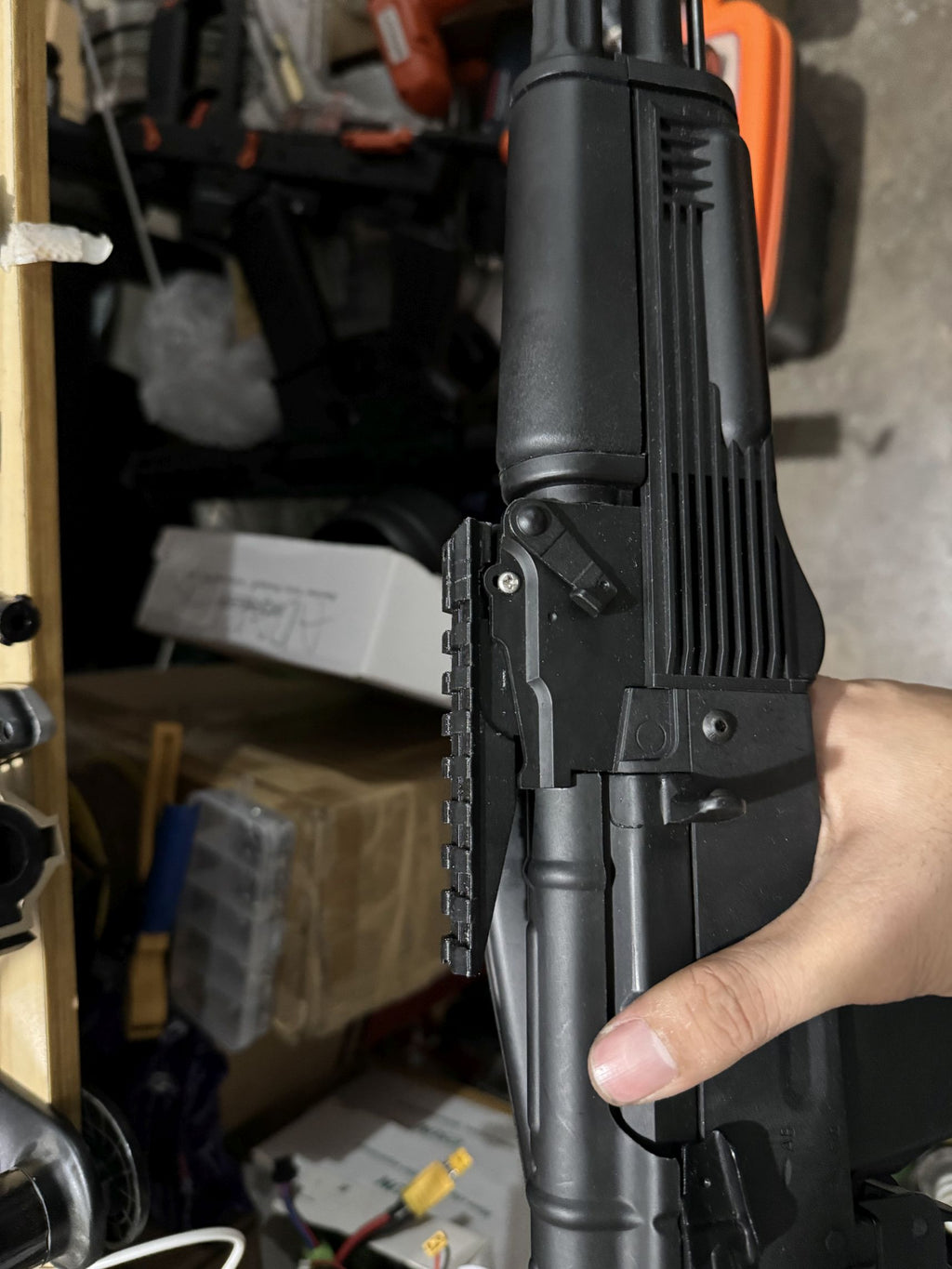 gel blaster AK 3D printed PLASTIC sight rails