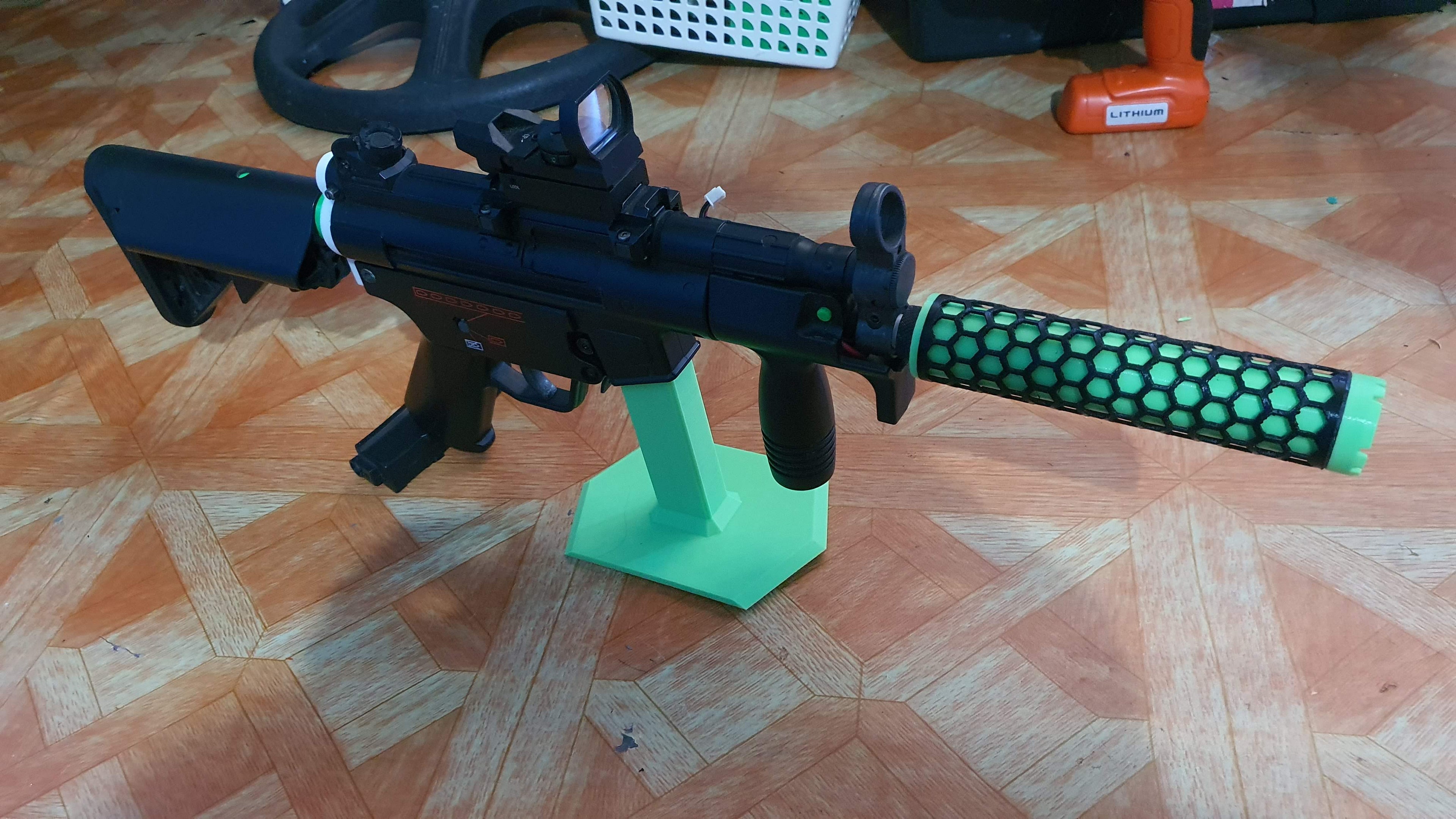 3D printed MP5 Stand for Gel Blasters or SoftAir