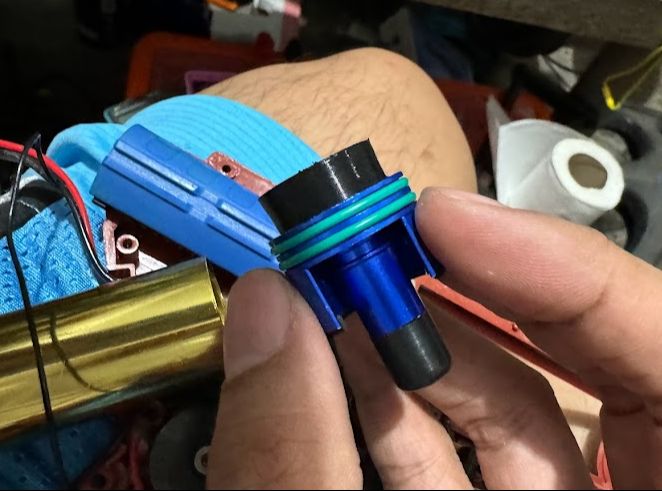 3d printed TPU rubber cylinder head AOE spacer for gel blaster